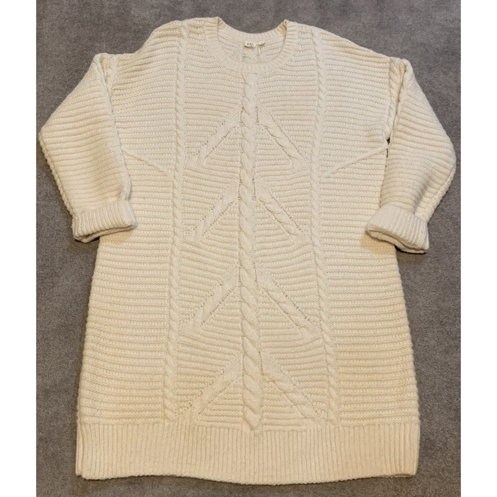 Gap Cable Knit Sweater Dress Acrylic/Wool/Alpaca Cozy Chunky Layering XL‎